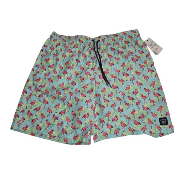 Spicy Tuna Mens Swim Trunks Flamingo Print X-Large 3956 - Picture 1 of 9
